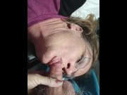 Preview 1 of Milf giving a small dick blowjob