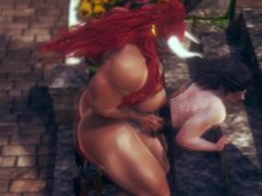 futa minotaurus kara fucks a boy warrior