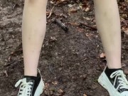 Preview 4 of pissing in the forest and hard blowjob