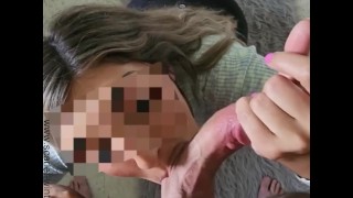 A Homeless Man Received A Sloppy Blowjob From A Big-Boobs Teacher