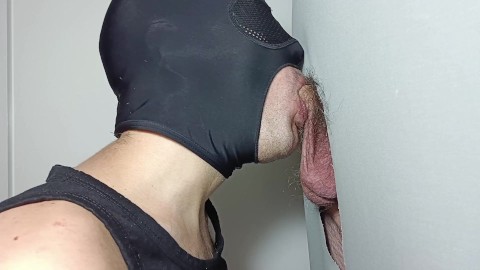 Twink returns to gloryhole after partying with his friends very horny and wanting to give me milk.