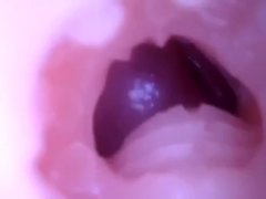 INSIDE PUSSY VIEW GETTING  STROKED & FILLED WITH CUM !!! INTERNAL CAMERA