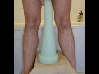 Only huge toys for caged boy