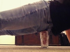 Cum while doing push-ups