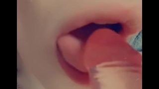 Oral fixation sensual dick sucking