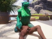 Preview 4 of Yiff Lizard Enjoys Human Cock | Furry/Yiff 3D POV Hentai