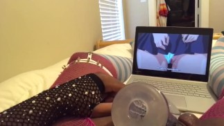 Milking myself to some hentai! Loud moaning femboy orgasm ~😘💞
