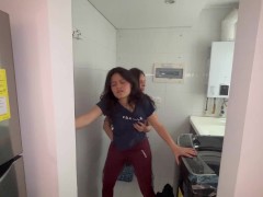 My girlfriend discovers me being unfaithful in a hot call while we have her in the guest room