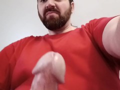 Huge dick cum blast man masturbating ft. N8 inches long
