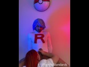 Preview 4 of Team Rocket Sex Tape. Jessie takes it all out on James and captures a massive cream pie!