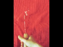 Young stud cums big fun loads. Quick masturbation session.