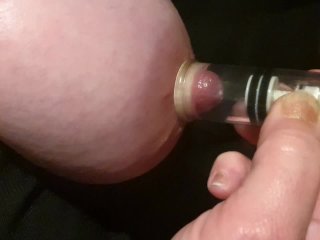 Nipple pumps, oil, bondage, some lactation - Full video!