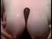 Preview 2 of Titty play with bbc dildo/bbw loves to play with her titties