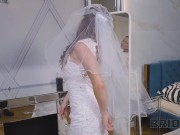 Preview 2 of BRIDE4K. Unstoppable hot bride can't resist and seduces him to fuck before wedding