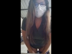 cleaning worker talks to her boss and asks him to take her to fuck in the apartment