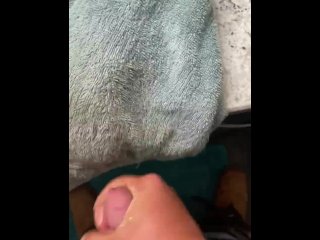 cum towel, masturbation, amateur, teen