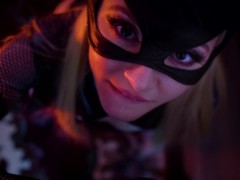 Catwoman Cosplay - Blonde Teen Lola Fae Takes Huge Facial After Being Fucked by Chris Saint