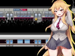【#02 クロア×スクランブル(体験版)実況】金髪爆乳が電車でお尻を揉まれ撫でられまくり・・・(RPG神同人エロゲー・抜きゲー ) Hentai game