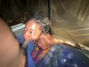 Preview 6 of Curly hair girl take it right up the ass for her rent in rich nigga hot tub