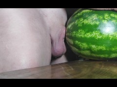 Fucking my clear tupe, then I fucked a hot watermelonwatermelon
