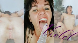 Milf baise le cul avec un gode Tantacle. Le cul à la bouche a si bon goût