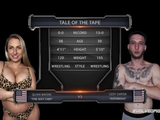 Quinn Waters Vs Cody Carter - Hot Blonde Milf Makes Her Wrestlng Debut, Is No Match For Cody screenshot number 0