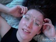 Preview 1 of THIS SLUT LOVES GETTING COVERED IN CUM: Facial cumpilation