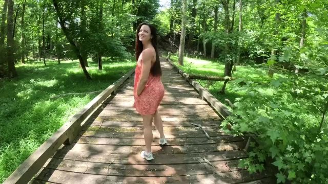 Risky Public Sex on Trail - LittleBuffBrunette