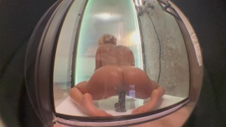 Сексуальная роскошная девушка в черном нижнем белье, большие сиськи и большой член!