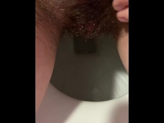 toilet, mature, amateur, hairy pussy