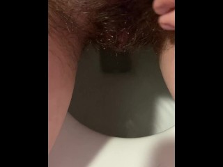 Toilet Piss - Hairy Pussy