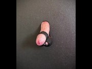 Preview 5 of Hot Straight Guy Using Glory Hole With Cock Vibrator Milking Machine With Some Moaning & Big Cumshot