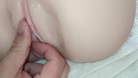 Fondling my new girlfriend's private parts and getting my fingers in my vagina and ass