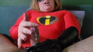 Empty His Balls Mrs Incredible Cosplay Cum Dripping Handjob