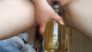 A Lot Of Urination From A Japanese Shaved Black Pussy Yellow Piss That Comes Out Vigorously
