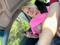 Public road blowjob while one the phone with my mother in laws (her mom) on the phone Part 1