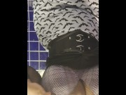 Preview 2 of Goth girl gets horny while using the bathroom
