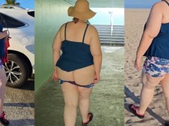 Your big ass milf visits the beach (come along)