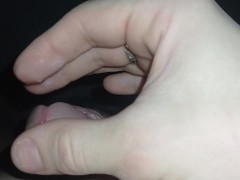 Great, sensual nighttime masturbation of a perfect big dick