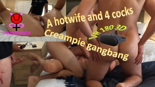 4 kerels creampie gangbang sletterig cumfest VR1803D