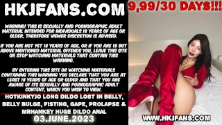 Hotkinkyjo Long Dildo Lost In Belly Belly Bulge Fisting Gape Prolapse & Mrhankey Huge Dildo Anal