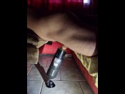 Preview 1 of Quickly with my automatic male masturbator til massive cumshot on the floor