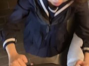 Preview 1 of Sperm Bukkake on Japanese School Girl in Sailor Uniforms