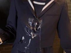 【制服ザーメン】清楚な正統派セーラー服にザーメンぶっかけ（熊●・第●） - Screenshot 15 of 16 - Jk