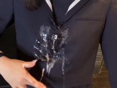 【制服ザーメン】清楚な正統派セーラー服にザーメンぶっかけ（熊●・第●） - Screenshot 16 of 16 - Cum