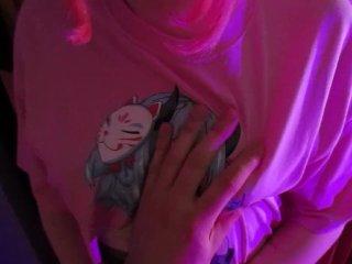 Shy anime girl sucked her friend's dick