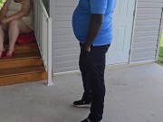 Preview 2 of The neighbor gave me a big load of warm welcome - (bbw ssbbw, Fat ass, big butt, thick ass) phat ass