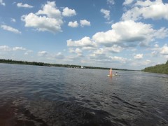 Голая прогулка на САП борде по судоходной реке - Screenshot 16 of 16 - Nude Beach