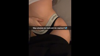 소녀는 독일에서 Snapchat에서 의붓 형제와 섹스하고 싶어합니다.