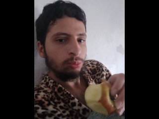 Just a Boy Eating an Apple